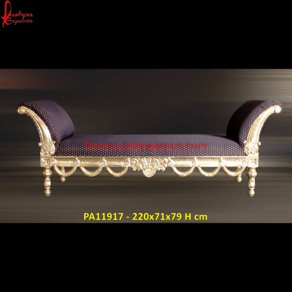 Daybed Silver PA11917 Silver Velvet Chaise Lounge, Teak Carved Daybed, White Brass Daybed, White Metal Chaise Lounge, White Metal Day Bed With Mattress, White Metal Daybed With Floral Finials, White Metal.jpg