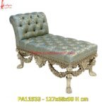 Tufted Silver Chaise Lounge