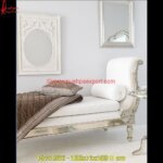 Modern Style Silver Chaise Lounge