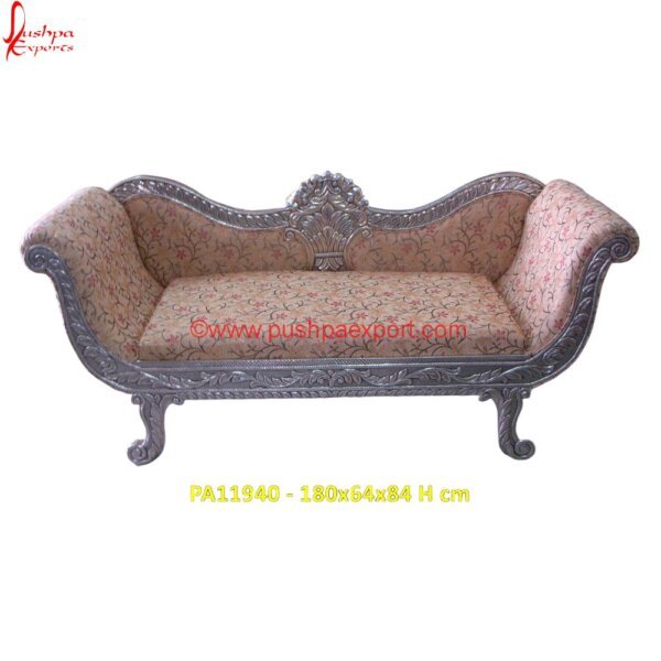 Antique White Metal Settee PA11940 Antique White Metal Daybed, Bali Carved Daybed, Balinese Carved Daybed, Carved Day Bed, Carved Daybed Frame, Carved Indian Daybed, Carved Ottoman, Carved Swan Chaise Lounge, Carved Teak.jpg