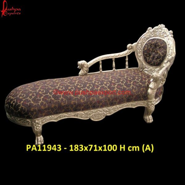 Brown Fancy Diwan PA11943 (A) Carved Indian Daybed, Carved Ottoman, Carved Swan Chaise Lounge, Carved Teak Daybed, Carved Wood Day Bed, Carved Wood Ottoman, Day Bed White Metal, Daybed Carved, Daybed Silver, Hand.jpg