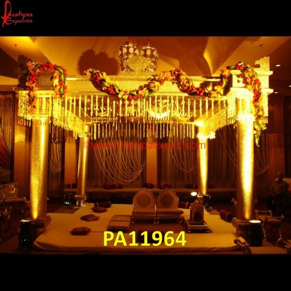 Royal Wedding Mandap Setup PA11964 White Metal Wedding Mandap, Mandap Decoration Ideas, Wedding Mandap Decorations, White Metal Wedding Arch, Wedding Mandap Background, Wedding Mandap Chairs, Wedding Mandap Decoration.jpg