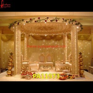 Floral Decorated Wedding Mandap Setup