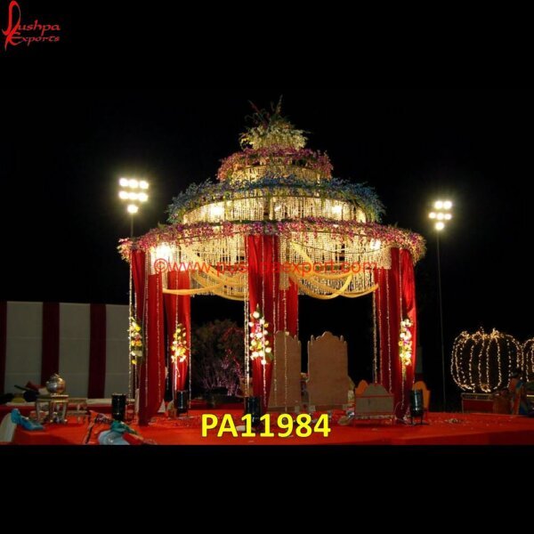 White Metal Wedding Mandap Decoration Setup PA11984 Wedding Mandap Background, Wedding Mandap Chairs, Wedding Mandap Decoration Ideas, Wedding Mandap Decoration Images, Wedding Mandap Images, Wedding Mandap Manufacturer, Wedding Mandap.jpg