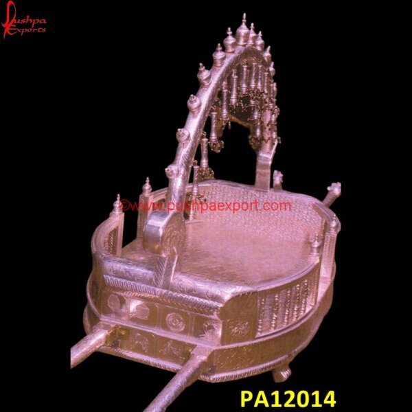 Silver Plated White Metal Doli PA12014 White Metal Wedding Arch, White Metal Doli, White Metal Palki, White Metal Wedding Doli, White Metal Wedding Palki, Lotus Shape White Metal Wedding Palki, White Metal Palki For Queen.jpg