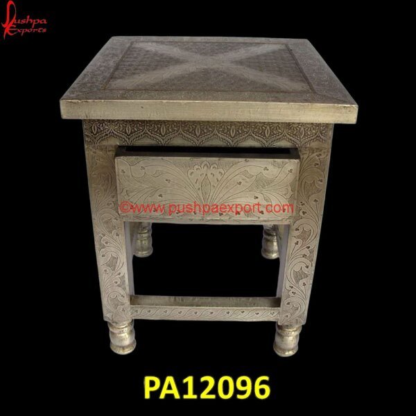 Rustic White Metal Bedside Table PA12096 corner bedside cabinet, hand carved bedside table, luxury bedside cabinets, round silver bedside table, silver 2 drawer bedside table, silver bed side table, silver bedside table.jpg