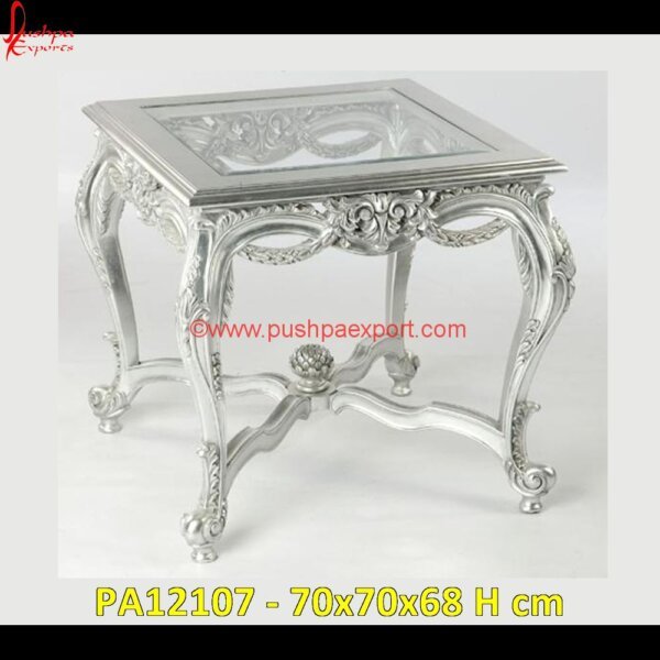 Silver And Glass Bed Side Table PA12107 silver round bedside table, tallboy bedside cabinets, teak bedside cabinet, traditional bedside cabinets, victorian bedside cabinets, vintage french bedside cabinets, vintage style.jpg