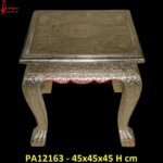 Silver Embossed Bedside Table