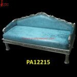 Silver Sofa with Floral Design