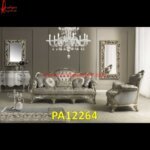 Royal White Metal Sofa Set