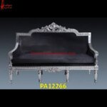 White Metal Carved Sofa