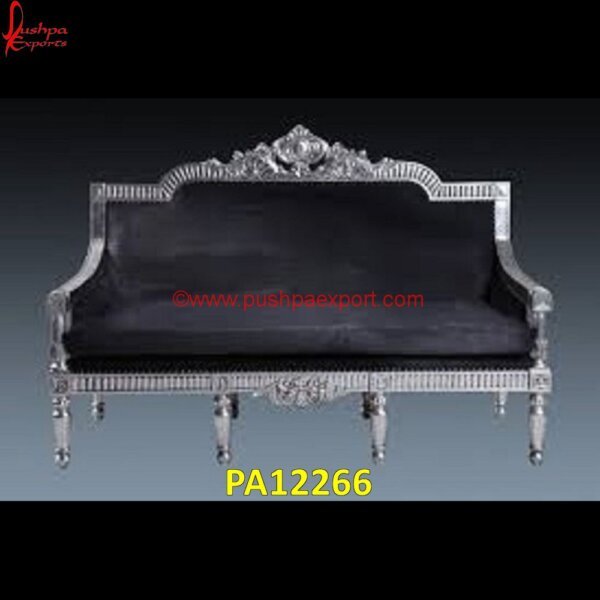 White Metal Carved Sofa PA12266 White Metal End Table, White Metal Table, Wood Carved Sofa, 2 Seater Silver Sofa, 3 Seater Silver Sofa, Antique Wood Carved Couch, Carved Antique Furniture, Carved Couch, Carved Teak Wood.jpg