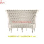 Modern Wedding Tufted White Metal Couch