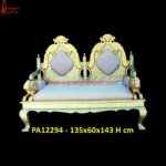 White Metal Throne Carved Sofa