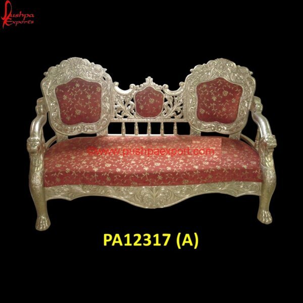 Lion Decorative Silver Carving Sofa Set PA12317 (A) Silver Furniture From India, Silver Furniture Manufacturer, Silver Furniture From Udaipur, Silver Furniture For UK, Silver Settee, Silver Sofa Side Table, Simple Metal Sofa Design, Teak.jpg