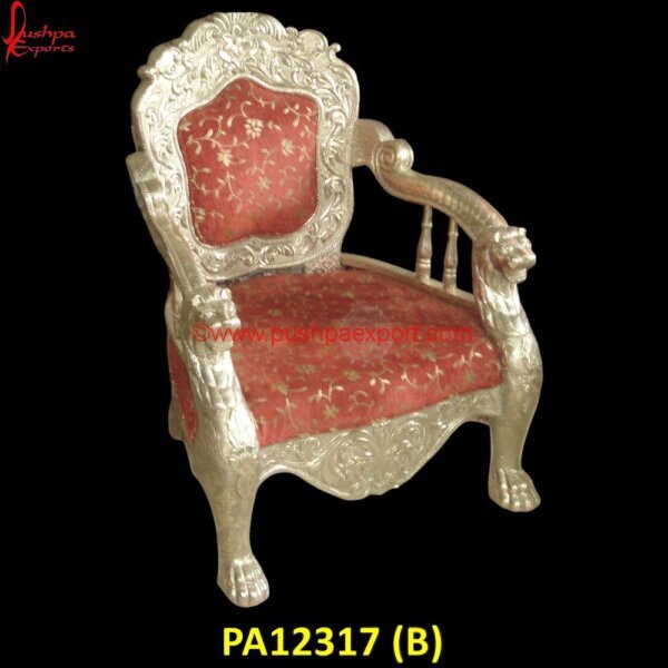 PA12317 (B) Silver Furniture Manufacturer, Silver Furniture From Udaipur, Silver Furniture For UK, Silver Settee, Silver Sofa Side Table, Simple Metal Sofa Design, Teak Wood Carving Sofa Sets.jpg