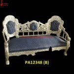 Floral Carved Antique Wood Settee