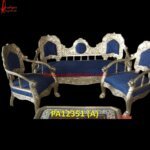 Floral Carved Silver Sofa Set