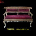 Silver 4 Seater Meenakari Bench