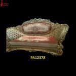 Tufted Victorian Carved Silver Sofa Set