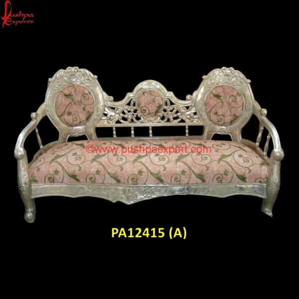 Beautiful German Silver Settee PA12415 (A) White Metal Table, Wood Carved Sofa, 2 Seater Silver Sofa, 3 Seater Silver Sofa, Antique Wood Carved Couch, Carved Antique Furniture, Carved Couch, Carved Teak Wood Sofa Set, Carved.jpg