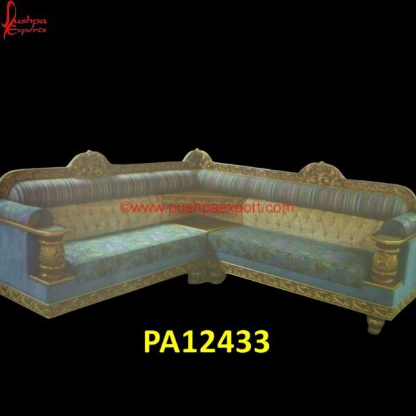 L Shape Polished Brass Metal Decorative Settee PA12433 Silver Embossed Furniture, Silver Furniture From India, Silver Furniture Manufacturer, Silver Furniture From Udaipur, Silver Furniture For UK, Silver Settee, Silver Sofa Side Table.jpg