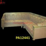 Majestic Gold Brass Metal Sofa Set for Corner