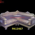 L Shape Arabian Brass Carved Sofa