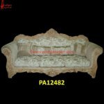 Victorian Style Floral Carved Sofa