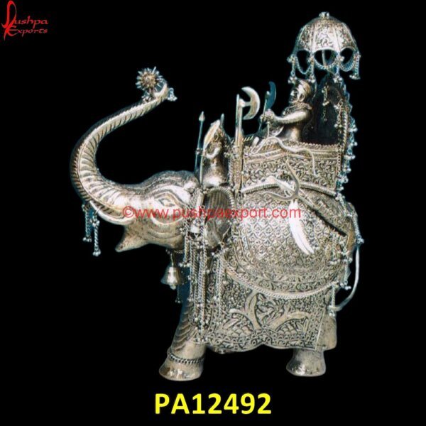 Ambawadi Silver Carved Elephant PA12492 Silver Animal Statues, Silver Elephant Benefits, Silver Elephant Figurine, Silver Elephant For Pooja, Silver Elephant Idol, Silver Plated Elephant, White Metal Elephant, White Meta.jpg