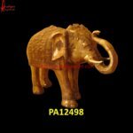 Brass Carved Elephant for Pooja