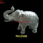 Silver Metal Elephant Statue