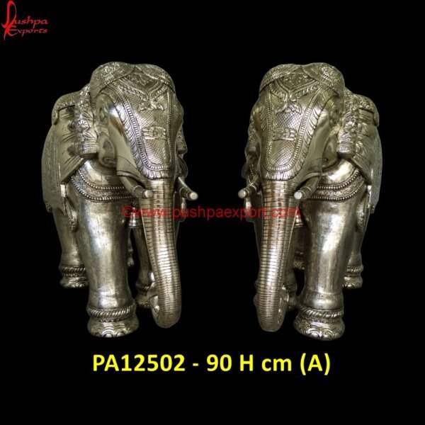 Indian Floral Carved Silver Elephant Idol PA12502 (A) White Metal Animal Statue, Silver Elephant, Silver Elephant Statue, Large Metal Animal Sculptures, Pure Silver Elephant Idol, Silver Animal Statues, Silver Elephant Benefits, S.jpg