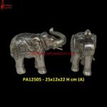 White Metal Elephant Statue