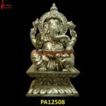 White Metal Ganesh Statue