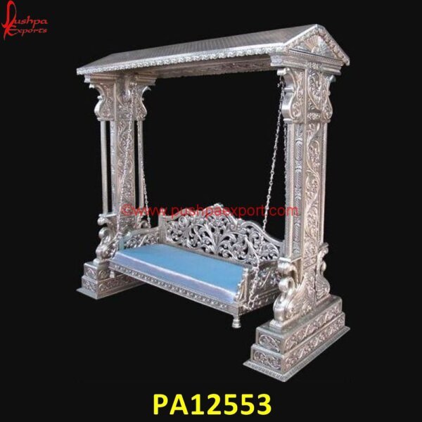 Pure Silver Metal Wooden Carving Swing PA12553 White Metal Swing, White Metal Products, White Metal Jhula, White Metal Handicrafts, White Metal Furniture Udaipur, Carved Swing, Carved Wood Indoor Swing, Chandi Ka Palna Price, German.jpg"