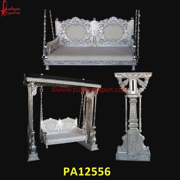 Pure Silver Metal Carving Jhula PA12556 White Metal Furniture Udaipur, Carved Swing, Carved Wood Indoor Swing, Chandi Ka Palna Price, German Silver Jhula, Hand Carved Swing, Hand Carved Wooden Swing, Indian Carved Swings, Pure.jpg"