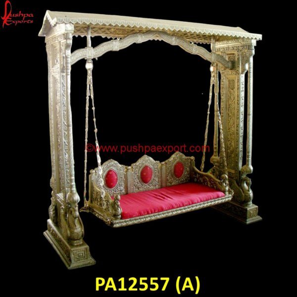 White Wooden Carving Swing PA12557 (A) Carved Swing, Carved Wood Indoor Swing, Chandi Ka Palna Price, German Silver Jhula, Hand Carved Swing, Hand Carved Wooden Swing, Indian Carved Swings, Pure Silver Jhula, Silver Swing.jpg"