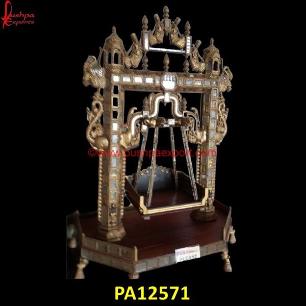 Brass Carving Krishna Jhula PA12571 Carved Wood Indoor Swing, Chandi Ka Palna Price, German Silver Jhula, Hand Carved Swing, Hand Carved Wooden Swing, Indian Carved Swings, Pure Silver Jhula, Silver Swing, Silver Carved.jpg"