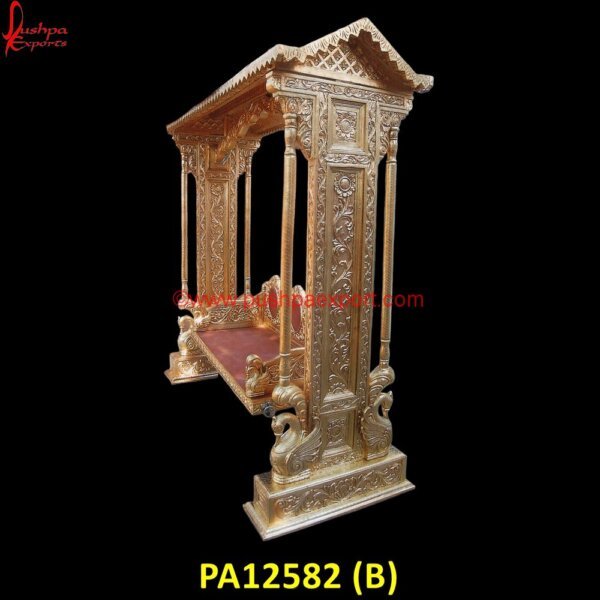 PA12582 (B) White Metal Handicrafts, White Metal Furniture Udaipur, Carved Swing, Carved Wood Indoor Swing, Chandi Ka Palna Price, German Silver Jhula, Hand Carved Swing, Hand Carved Wooden Swing.jpg"