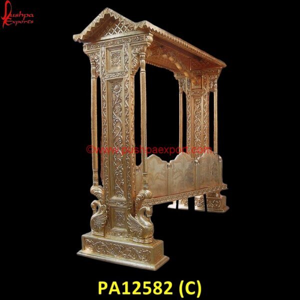 PA12582 (C) White Metal Furniture Udaipur, Carved Swing, Carved Wood Indoor Swing, Chandi Ka Palna Price, German Silver Jhula, Hand Carved Swing, Hand Carved Wooden Swing, Indian Carved Swings, Pure.jpg"