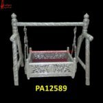 White Metal Baby Cradle