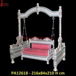 Pure Silver Meenakari Carved Swing