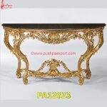 Console with Brass Metal Table Legs