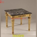 Brass Metal Carved Bedside Table