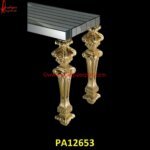 Carved Brass Metal Table Legs