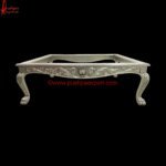 Lion Face Silver Coffee Table