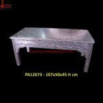 Carved Silver Console Table