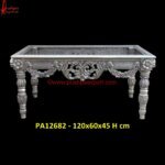 Silver Carved Indian Coffee Table