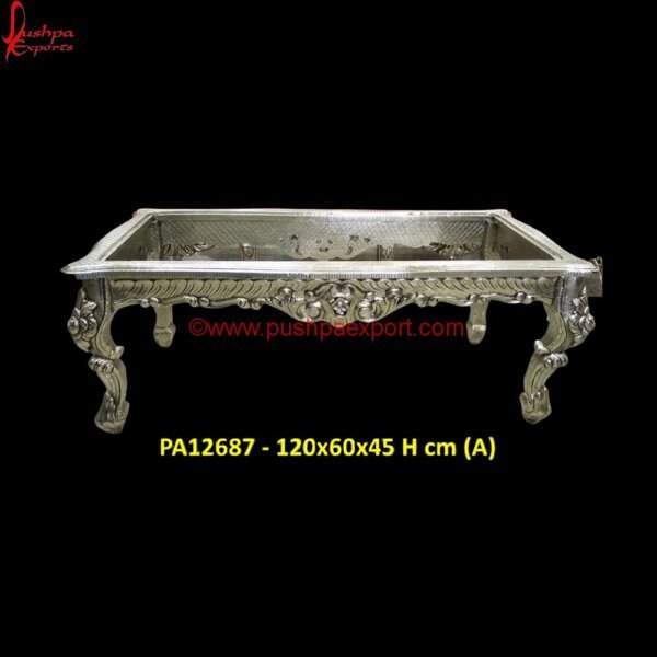 Carved Silver And Wood Coffee Table PA12687 (A) Carved Wood Console Table, Carved Wood End Table, Carved Wood Media Console, Carved Wood Side Table, Carved Wood Table, Carved Indian Coffee Table, Hand Carved Nightstand, Hand Carve.jpg"